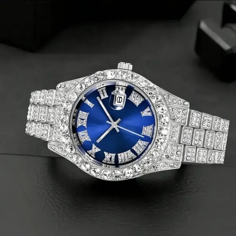 Diamond cuban link watch